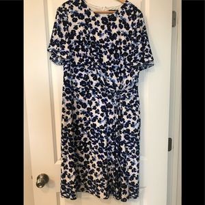 Lauren Plus Size Floral Short Sleeve Jersey Dress